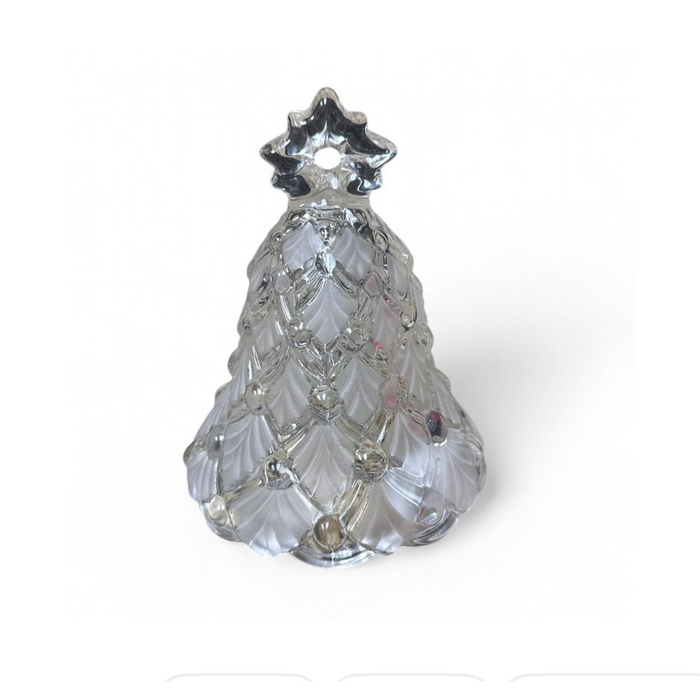 Mikasa Winter‎ Dreams Satin Bell 5.5" Glass Christmas Ornament Holiday Decor